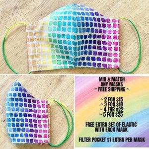 Face Mask ~ 100% Cotton ~ Elastic String